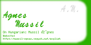 agnes mussil business card